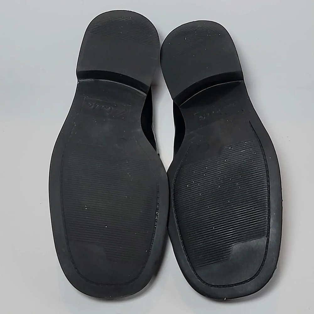 Clarks black loafer 5 mens leather slipon comfy casual office